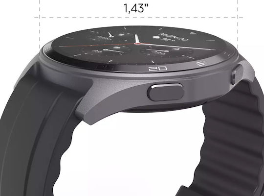 HAMA 7010 46mm Αδιάβροχο Smartwatch με Παλμογράφο (Μαύρο) - Image 11