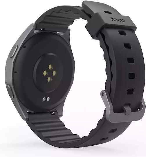 HAMA 7010 46mm Αδιάβροχο Smartwatch με Παλμογράφο (Μαύρο) - Image 12