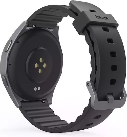 HAMA 7010 46mm Αδιάβροχο Smartwatch με Παλμογράφο (Μαύρο) - Image 14