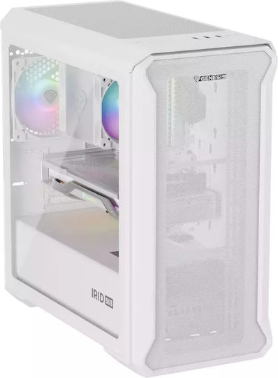 Genesis Irid 503 Gaming Micro Tower Κουτί Υπολογιστή με Πλαϊνό Παράθυρο Λευκό - Image 6