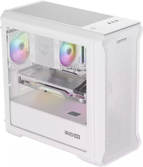 Genesis Irid 503 Gaming Micro Tower Κουτί Υπολογιστή με Πλαϊνό Παράθυρο Λευκό - Image 10
