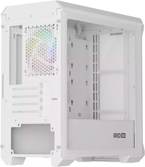 Genesis Irid 503 Gaming Micro Tower Κουτί Υπολογιστή με Πλαϊνό Παράθυρο Λευκό - Image 8
