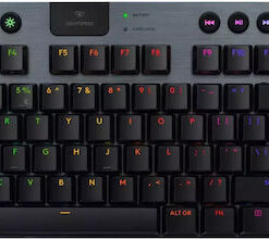 Logitech G915 X Lightspeed TKL Ασύρματο Gaming Μηχανικό Πληκτρολόγιο Tenkeyless με GL Tactile διακόπτες και RGB φωτισμό (Αγγλικό US)