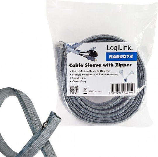 LogiLink Πλέγμα Καλωδίων Γκρι (KAB0074) 1τμχ - Image 3