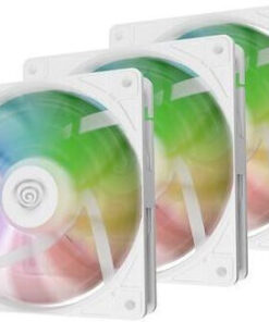 Alternative view of Natec Oxal 120 Case Fan με ARGB Φωτισμό και Σύνδεση 3-Pin / 4-Pin PWM 3τμχ Λευκό