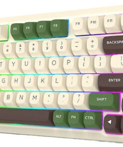 Redragon Cyrus K681CGC PRO Ασύρματο Gaming Μηχανικό Πληκτρολόγιο 75% με Custom Silver διακόπτες και RGB φωτισμό (Αγγλικό US) Λευκό