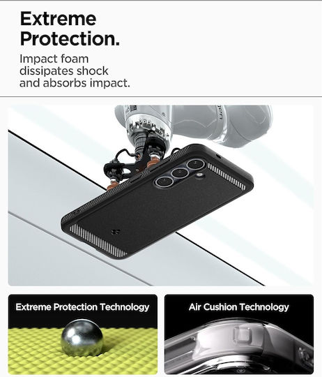 Spigen Rugged Armor Back Cover Σιλικόνης / Πλαστικό 2mm Μαύρο (Galaxy S25) ACS08998 - Image 10
