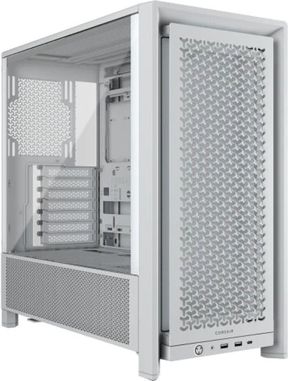 Corsair Frame 4000D Midi Tower Κουτί Υπολογιστή με Πλαϊνό Παράθυρο Λευκό