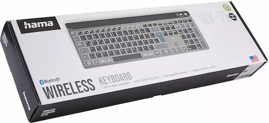 HAMA WK-750 Ασύρματο Bluetooth Πληκτρολόγιο Αγγλικό US - Image 5