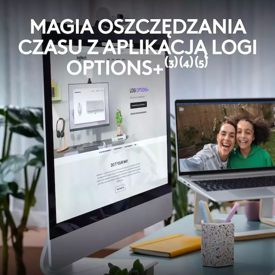 Logitech Signature Slim Combo MK950 Ασύρματο Bluetooth Σετ Πληκτρολόγιο & Ποντίκι Αγγλικό US Λευκό - Image 9