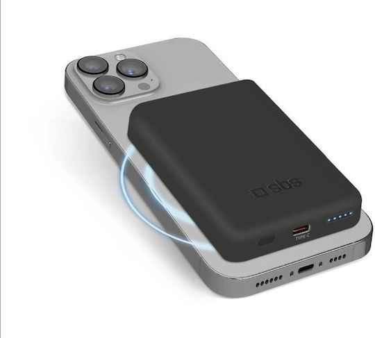 SBS MagSafe Power Bank 5000mAh 5W με Θύρα USB-C Μαύρο