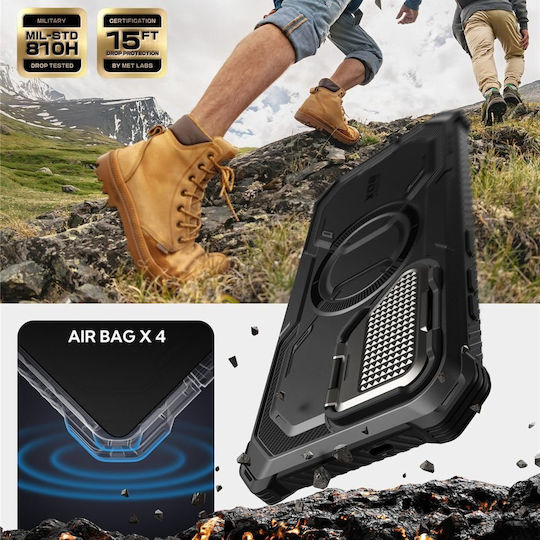 Supcase 360 Full Cover Πλαστικό / Σιλικόνης Μαύρο (Galaxy S25+) - Image 10