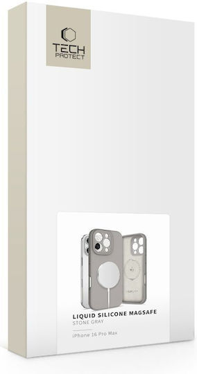 Tech-Protect Liquid Magsafe Back Cover Σιλικόνης Γκρι (iPhone 16 Pro Max) - Image 4