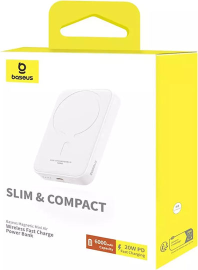 Baseus Mini MagSafe Power Bank 6000mAh 20W με Θύρα USB-C Λευκό - Image 6