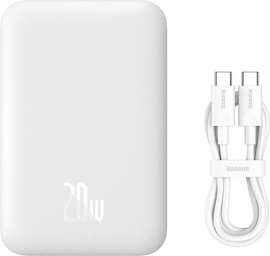 Baseus Mini MagSafe Power Bank 6000mAh 20W με Θύρα USB-C Λευκό - Image 2
