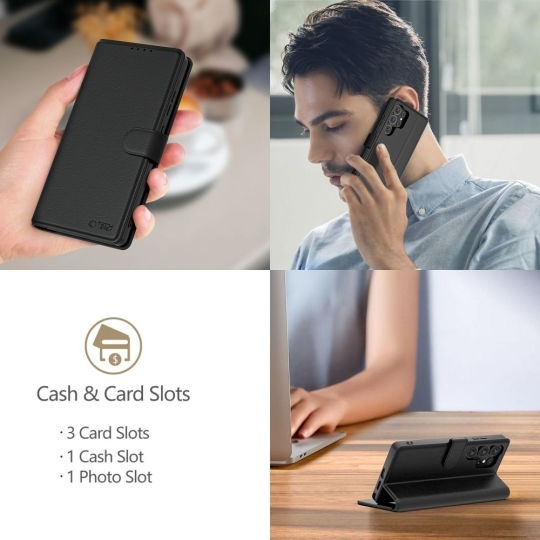 Tech-Protect Matte Wallet Δερμάτινο Μαύρο (Motorola Moto G05, Motorola Moto E15) - Image 5