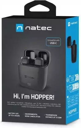 Natec Hopper Tie Ασύρματο Πυκνωτικό Μικρόφωνο Πέτου, Clip On Δημοσιογραφικό - Image 9