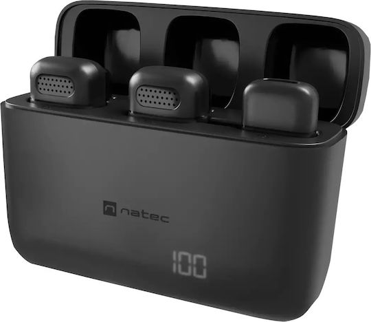 Natec Hopper Tie Σετ Ασύρματο Πυκνωτικό Μικρόφωνο Πέτου, Clip On Δημοσιογραφικό