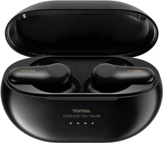 Tonsil T65BT In-ear Bluetooth Handsfree Ακουστικά με Αντοχή στον Ιδρώτα και Θήκη Φόρτισης Μαύρα - Image 2