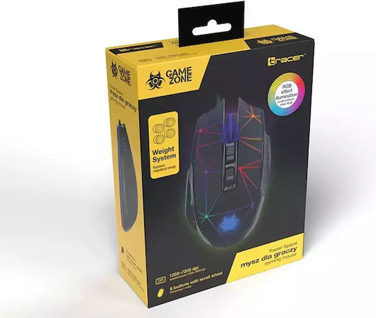 Tracer GameZone Space RGB Gaming Ποντίκι 7200 DPI Μαύρο - Image 6
