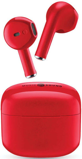 Cellular Line Swag Earbud Bluetooth Handsfree Ακουστικά με Θήκη Φόρτισης Κόκκινα - Image 4