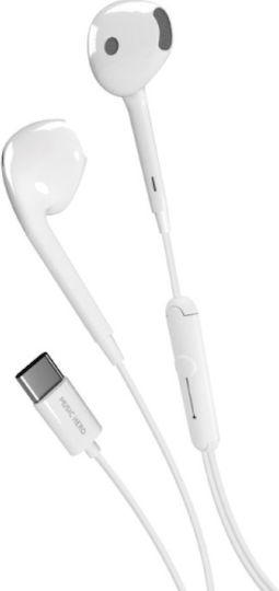 SBS Music Hero In-ear Handsfree Ακουστικά με Βύσμα USB-C Λευκό
