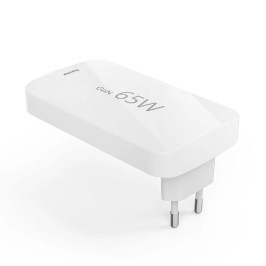 HAMA Φορτιστής Χωρίς Καλώδιο GaN με Θύρα USB-A και 2 Θύρες USB-C 65W Power Delivery / Quick Charge 3.0 Λευκός (201976) - Image 2