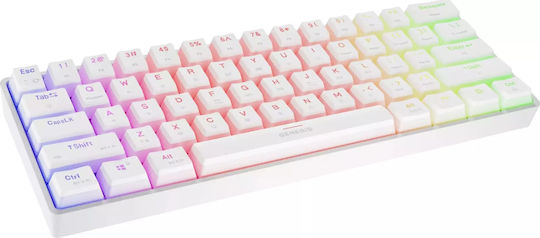 Genesis Thor 660 G2 Gaming Μηχανικό Πληκτρολόγιο 60% με Gateron Brown διακόπτες και RGB φωτισμό (Αγγλικό US) Λευκό - Image 8