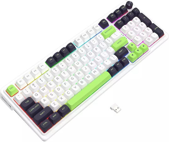 Redragon K686WBG-RGB-MAX Ασύρματο Gaming Μηχανικό Πληκτρολόγιο με RGB φωτισμό (Αγγλικό US) Πράσινο - Image 9