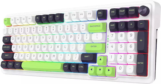 Redragon K686WBG-RGB-MAX Ασύρματο Gaming Μηχανικό Πληκτρολόγιο με RGB φωτισμό (Αγγλικό US) Πράσινο - Image 10