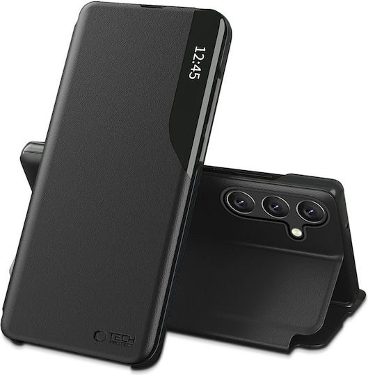 Tech-Protect Smart View Book Δερματίνης / Tempered Glass Μαύρο (Samsung Galaxy A36 5G)