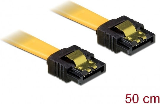 DeLock 7-Pin SATA II - 7-Pin SATA II Cable 50cm Κίτρινο (82477) - Image 3