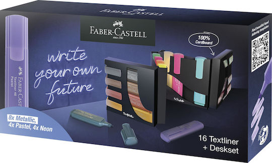 Faber-Castell Textliner Μαρκαδόροι Υπογράμμισης Πολύχρωμο 1mm Σετ 16 χρώματα S8429244 - Image 3