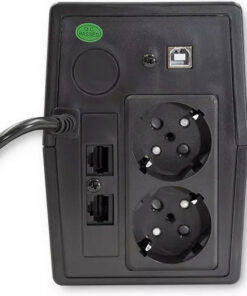 Alternative view of Qoltec 53978 Mini UPS 650VA 360W με 2 Schuko Πρίζες