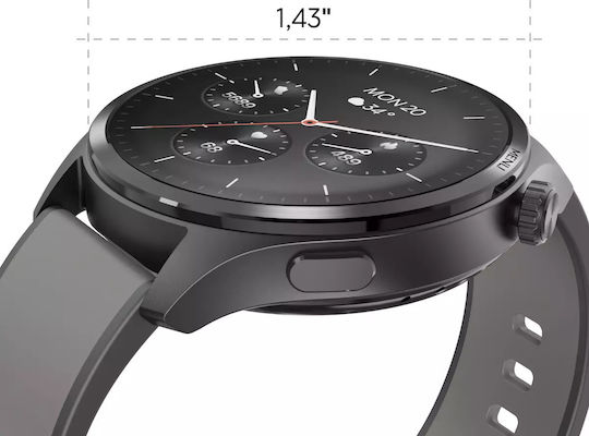 HAMA 9000 47mm Smartwatch με SIM και Παλμογράφο (Γκρι) - Image 5