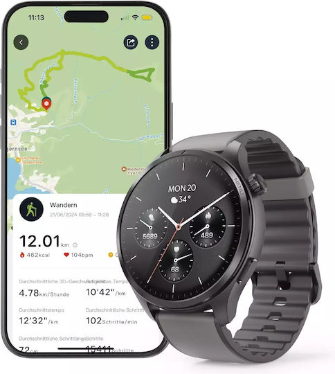 HAMA 9000 47mm Smartwatch με SIM και Παλμογράφο (Γκρι) - Image 11