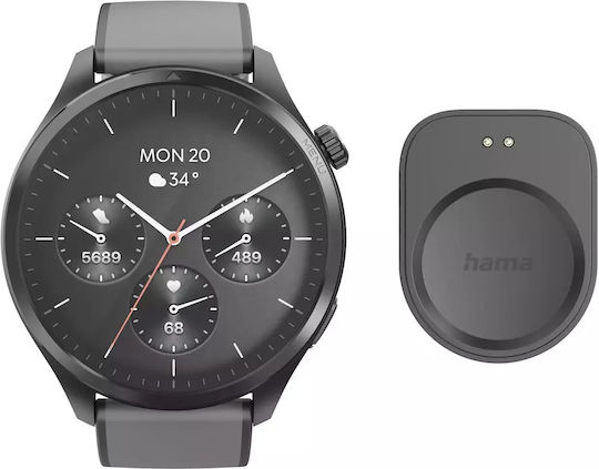 HAMA 9000 47mm Smartwatch με SIM και Παλμογράφο (Γκρι) - Image 13