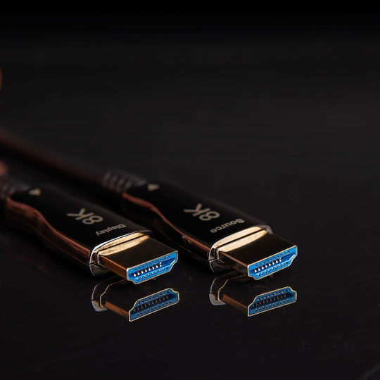 Claroc HDMI 2.1 Cable HDMI male - HDMI male 70m Μαύρο (FEN-HDMI-21-70M) - Image 2