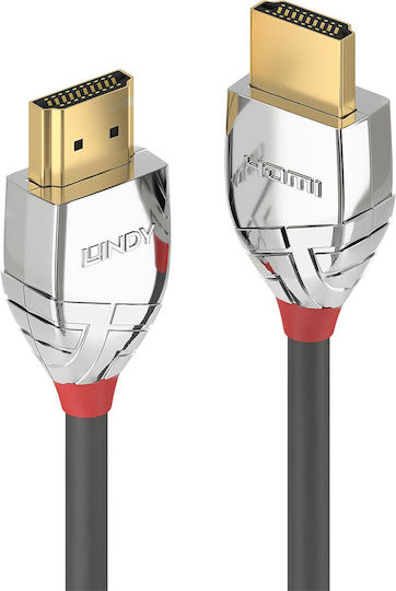 Lindy Cromo Line HDMI 2.0 Cable HDMI male - HDMI male 10m Γκρι 37876 - Image 3