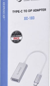 Alternative view of Orico Μετατροπέας USB-C / DisplayPort male σε USB-C / DisplayPort female Γκρι 1τμχ (XC-103-SV-BP)