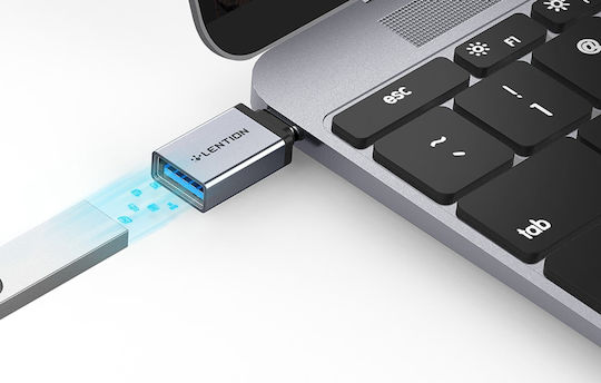 Lention Μετατροπέας USB-C male σε USB-A female Γκρι 1τμχ 059925 - Image 3