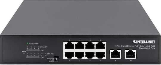 Intellinet 561402 Unmanaged L2 PoE+ Switch με 8 Θύρες Gigabit (1Gbps) Ethernet - Image 3