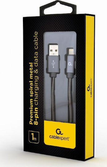 Cablexpert Braided USB to Lightning Cable Γκρι 2m (CC-USB2S-AMLM-2M-BG) - Image 2