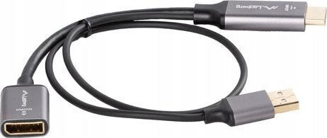Προσαρμογέας Καλωδίου Lanberg Hdmi M > Displayport F 4k Στο Καλώδιο 20cm Ασημί - Image 2