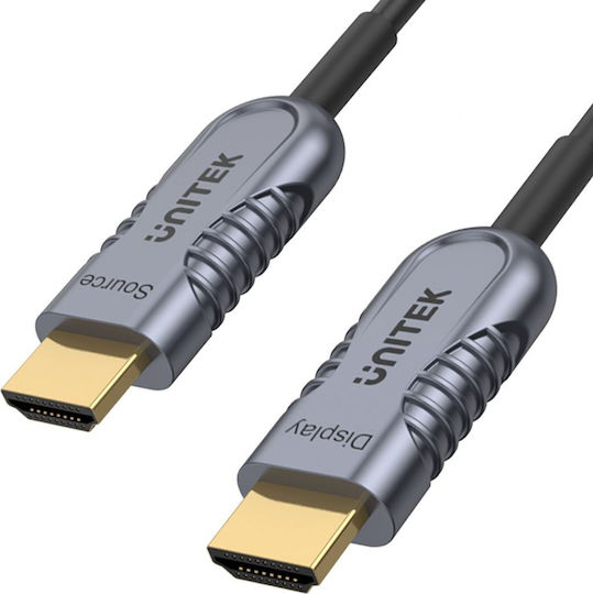 Unitek HDMI 2.1 Cable HDMI male - HDMI male 80m Μαύρο (C11055DGY)