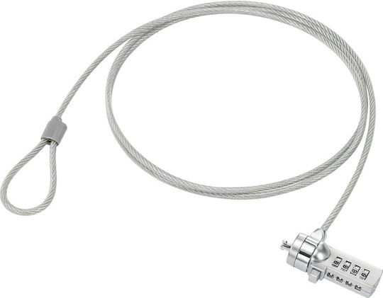 LogiLink Universal Κλειδαριά για Laptop με Συνδυασμό 1.5m Ασημί - Image 3