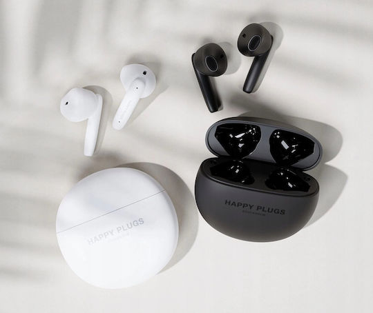 Happy Plugs Joy Lite In-ear Bluetooth Handsfree Ακουστικά με Θήκη Φόρτισης Λευκά - Image 3