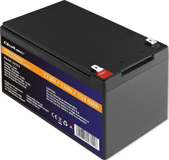 Qoltec Μπαταρία Φωτοβολταϊκών Λιθίου 12.8V 12Ah (53701) - Image 2
