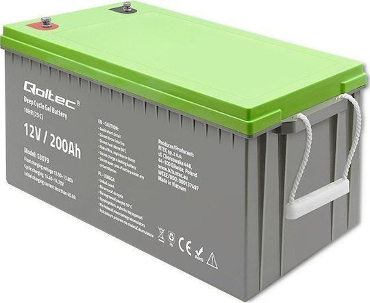 Qoltec Μπαταρία Φωτοβολταϊκών AGM Βαθειάς Εκφόρτισης 12V 200Ah (53079) - Image 7