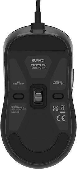 Fury Tanto T4 Gaming Ποντίκι 12000 DPI Μαύρο - Image 5